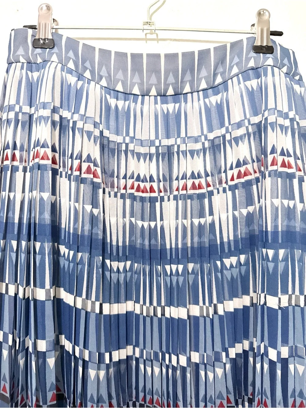 kate spade Blue Ombre Pleated Midi Skirt